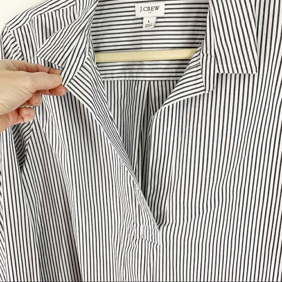 JCREW Long Sleeve Black/White Striped Cotton Pop-Over Tunic EUC - Picture 10 of 15